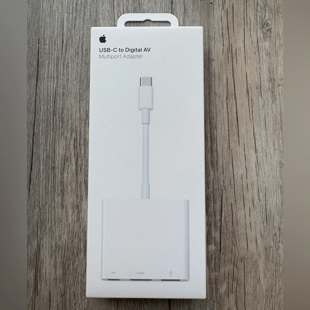 Apple USB-C Digital AV Multiport Adapter, Color: White, Model: A2119